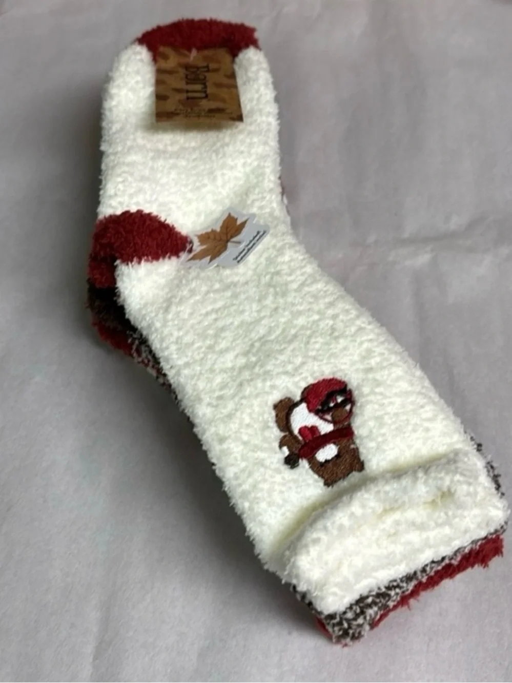New Born Socks Women’s 4 Pair Fall Fuzzy Plush Cozy Crew Sock Casual Soft Active